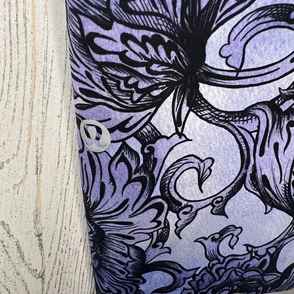 Lululemon Fast & Free Crop II *Nulux 19" Hanakotoba Starlight Multi Size 4 - Picture 3 of 9